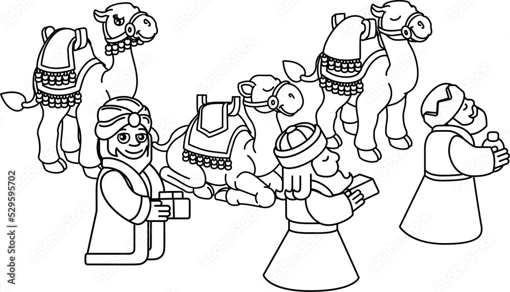 custom made wallpaper toronto digitalWise Men Christmas Nativity Scene Cartoon