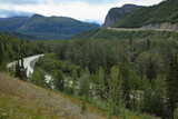 View of Matanuska River Valley at Glenn Highway between Glennallen and Palmer in Alaska, United States,North America
