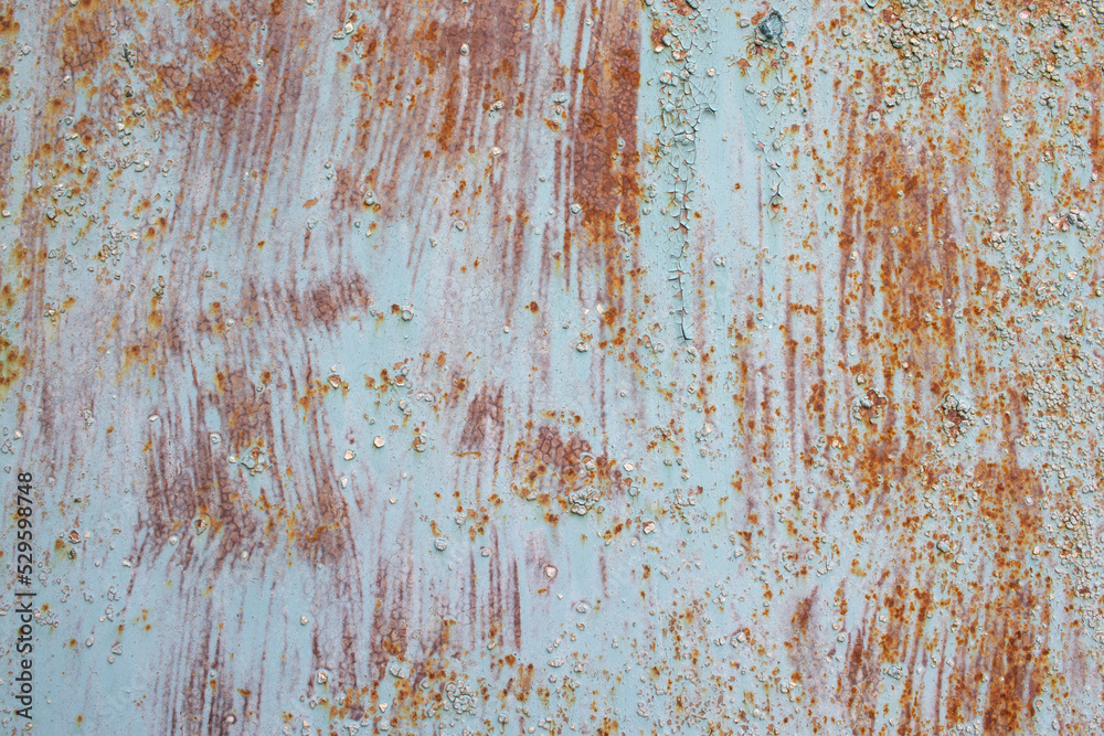 Rusty metal texture background. Old grunge corrosion surface. Light blue  metal texture with scratches and cracks Stock Photo | Adobe Stock