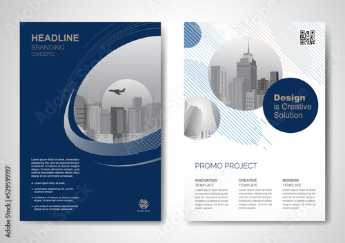Template vector design for Brochure, AnnualReport, Magazine, Poster, Corporate Presentation, Portfolio, Flyer, infographic, layout modern with color size A4, Front and back, Easy to use.
