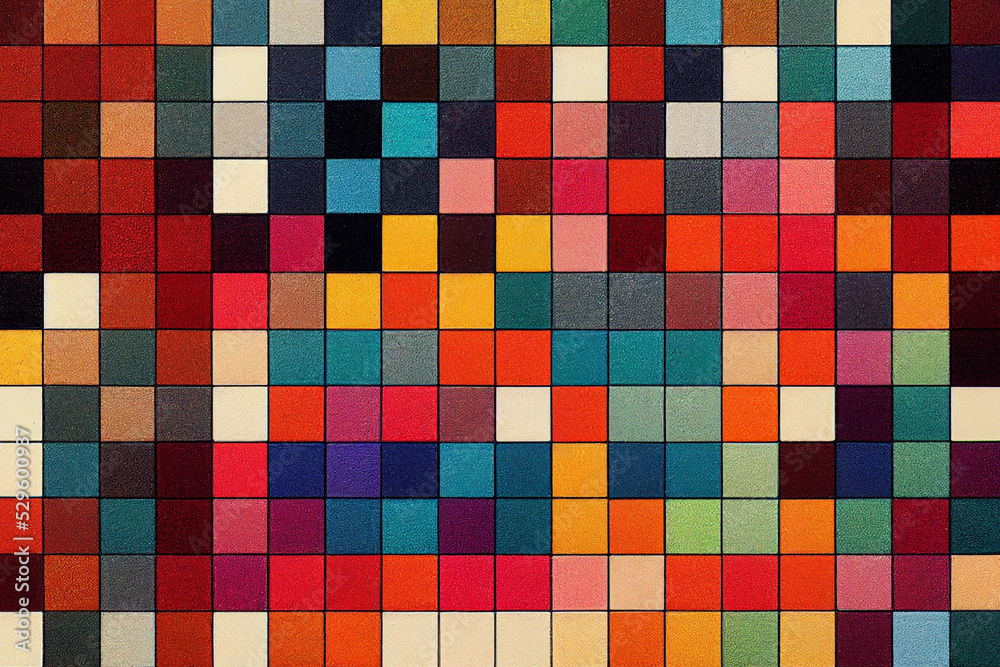 Tiny squares different color pattern background. Colorful hd wallpaper