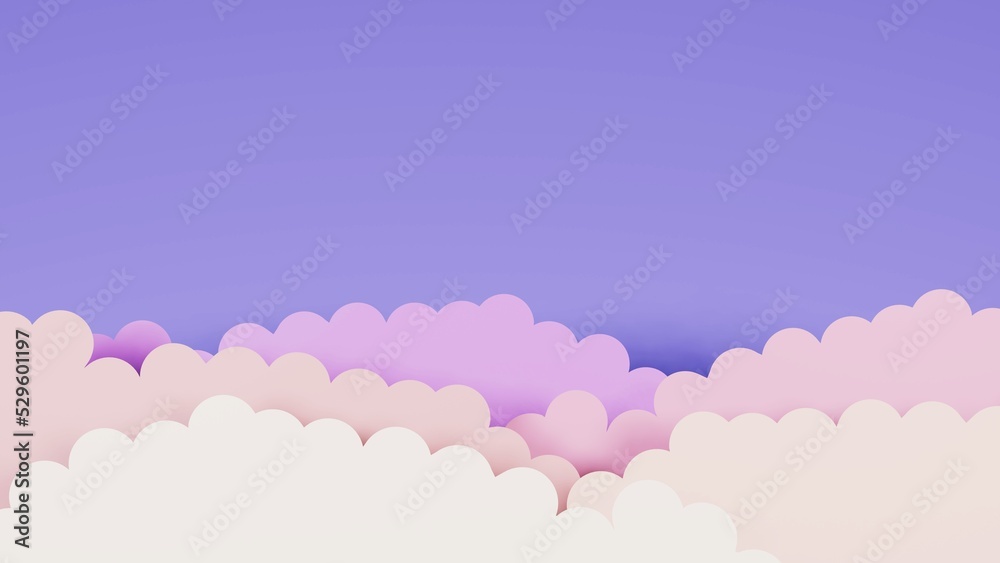雲　空　背景素材　3D