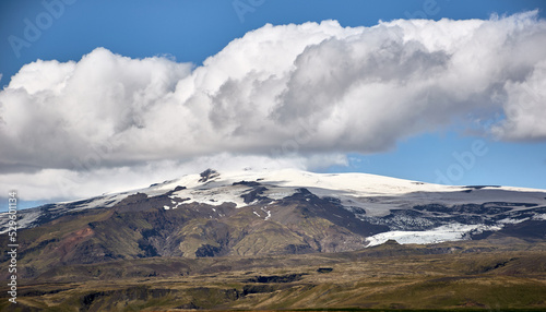 Panoramic landscape with Eyjafjallajökull glacier, Iceland