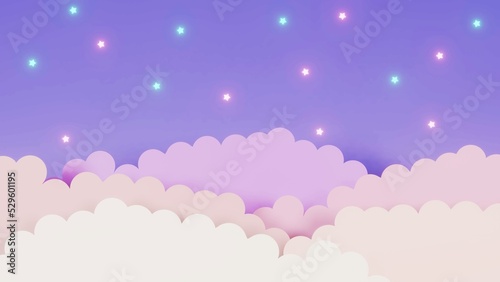 雲　空　背景素材　3D