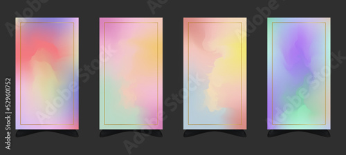 Holographic Pastel Instagram story Background Template