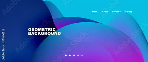 Liquid shapes with flowing gradient colors. Round elements and circles. Vector illustration for wallpaper, banner, background, leaflet, catalog, cover, flyer