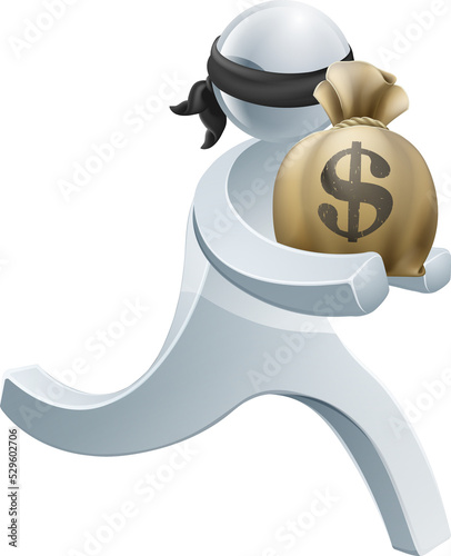Burglar thief silver person...