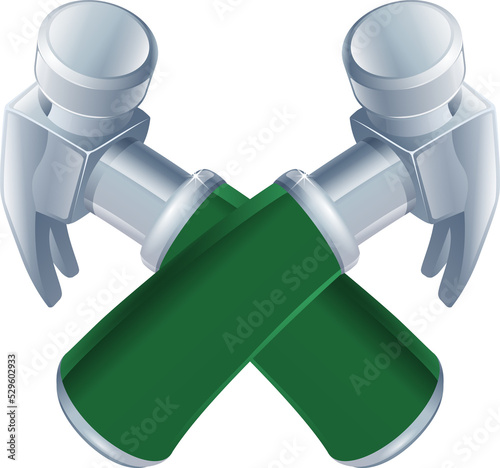 Crossed hammers icon