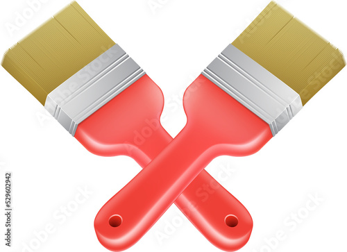 Paintbrushes crossed tools ...