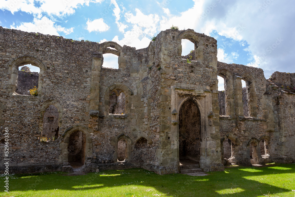 14th century royal apartments built for Richard II in Portchester Castle, Hampshire, UK, now a Grade 1 listed building and Scheduled Ancient Monument, freely open to the public