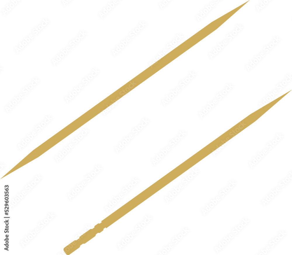 wooden toothpick icon on white background. toothpick sign. flat style.