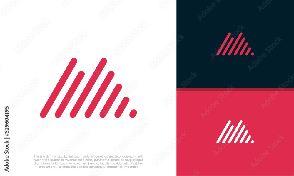 Fototapeta premium Initial M. MM logo design. Innovative high tech logo template.