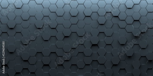 Canvas Print 3D image of a decorative panel from multi-colored hexagons