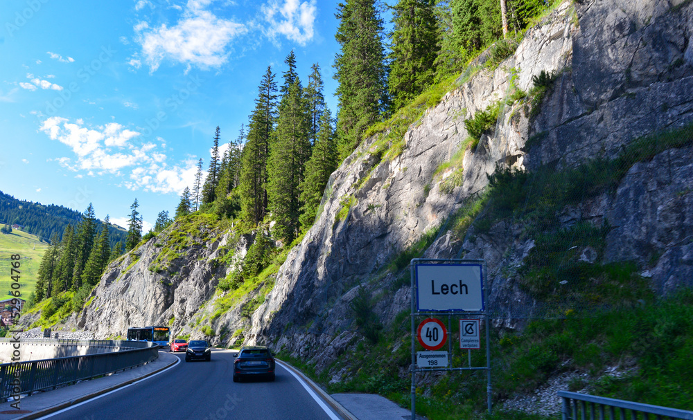 custom made wallpaper toronto digitalLechtalstraße (L 198 / B 198) vor Lech (Vorarlberg)