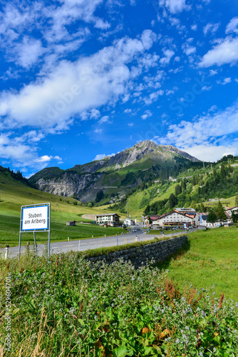 Die Arlbergstrasse (B 197) bei Stuben am Arlberg  photo