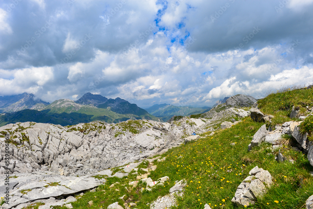 Der Geoweg am Rüfikopf in den Lechtaler Alpen, Österreich