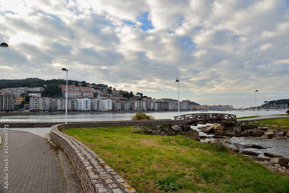 Cloudy day in Baiona on the Santiago de Compostela pilgrimage route