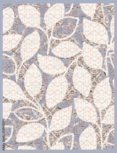 Native American motifs  geometric floral fabric patchwork abstract vector seamless pattern