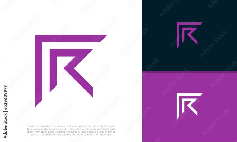Initial R. RR logo design. Innovative high tech logo template. Initial R. RR logo design. Innovative high tech logo template.
