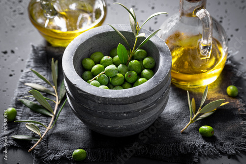 Healthy and fresh raw olives for making extra virgin oil.