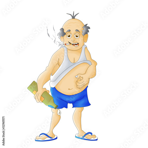 funny drunken old man