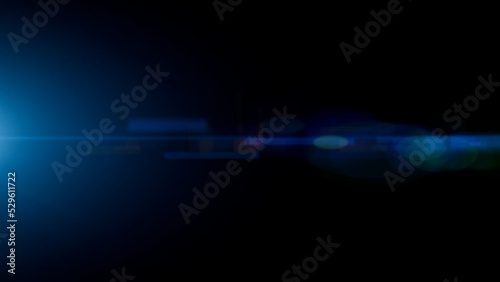 Foto Anamorphic Light Leak Master Prime Lens Flares Glowing isolated on a black background for Film and Movie