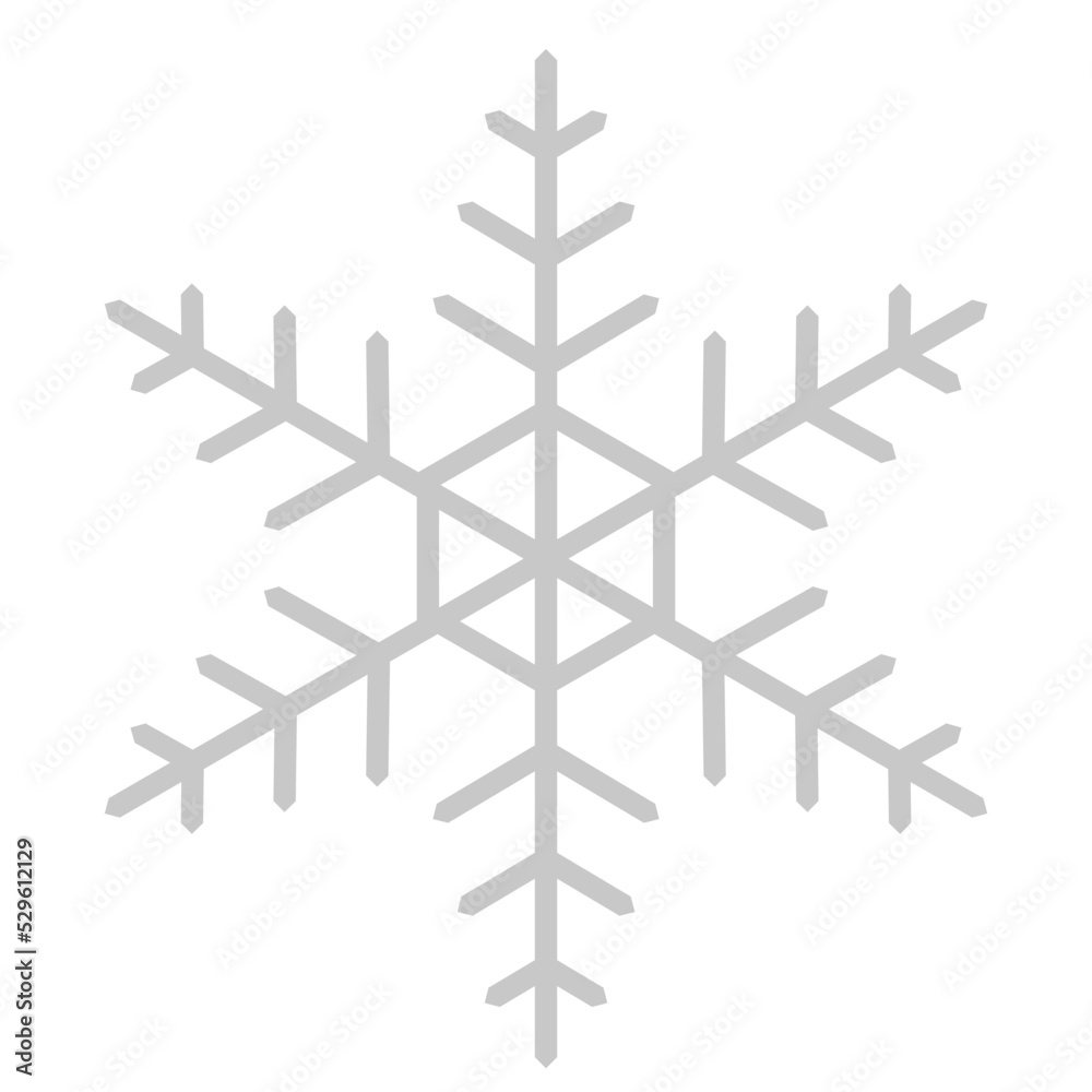 シンプルでかわいい雪の結晶(線細め) シンプルでかわいい雪の結晶(線細め)