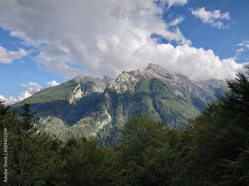 Der Blick auf den Hochkalter