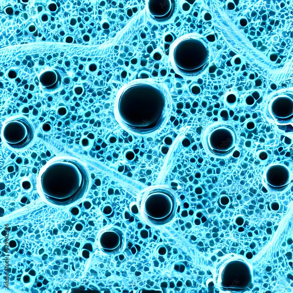 Close-up of virus cells or bacteria on light background Close-up of virus cells or bacteria on light background