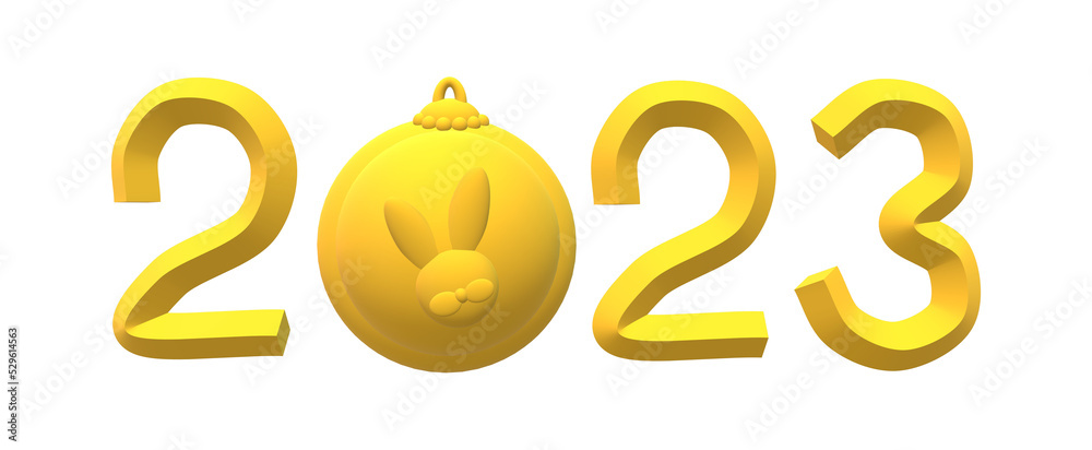 Obraz premium The number of the coming year and its symbol