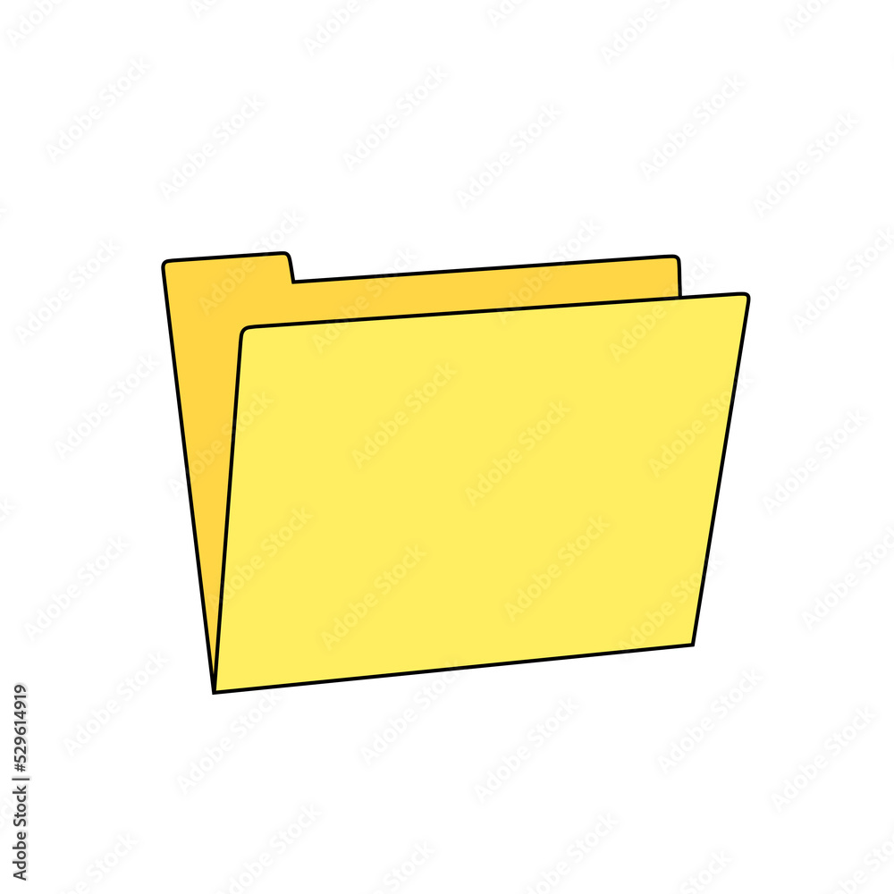 黄色のフォルダ