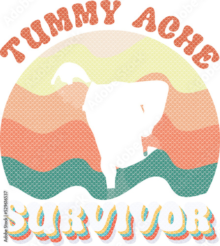 Tummy Ache Survivor Retro T-Shirt