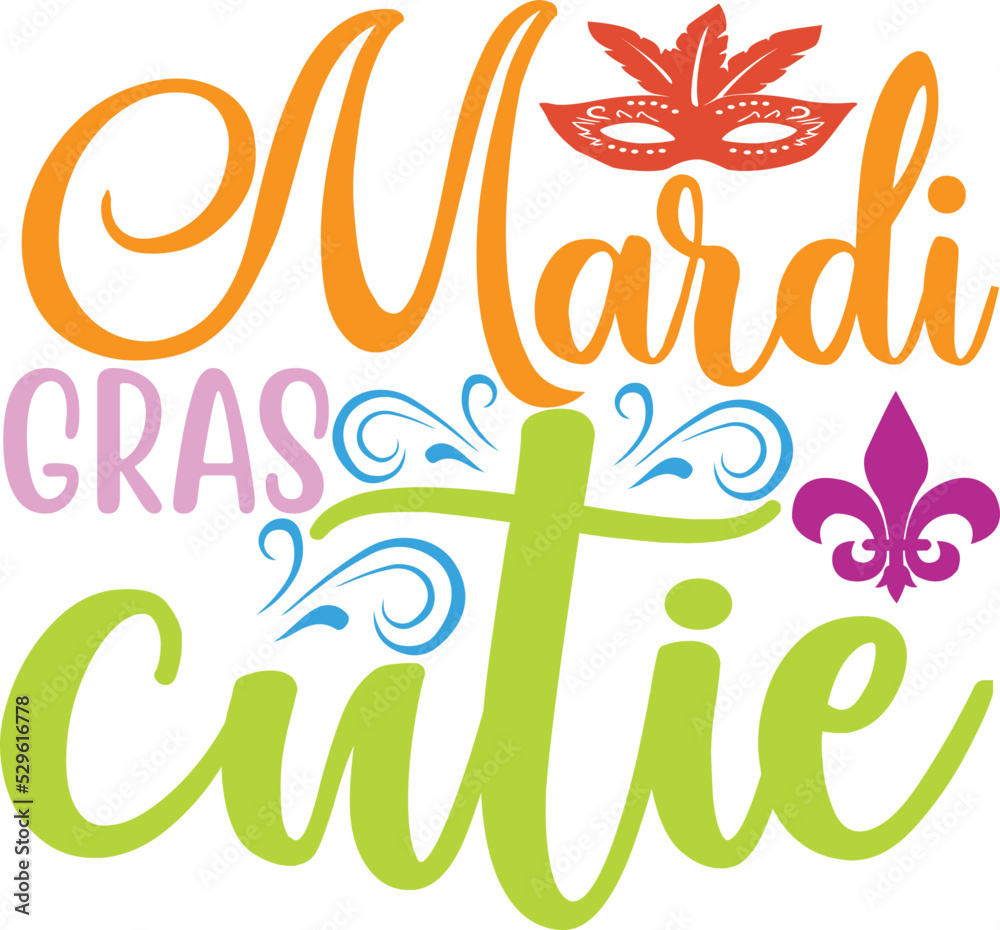 Naklejka premium Mardi gras svg design cut files