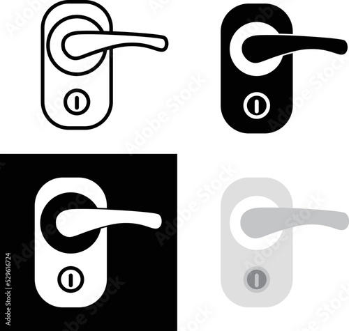 doorknob icon vector simple design