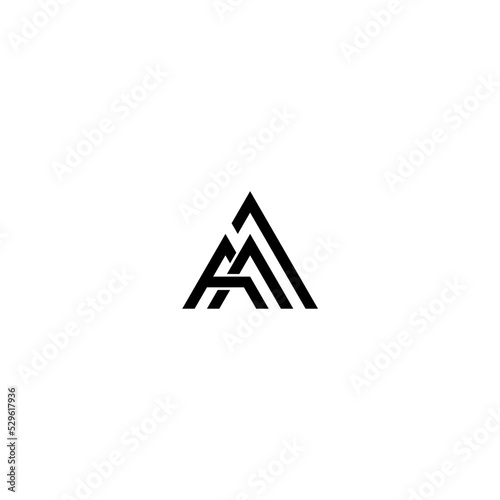 Letter AA logo design vector