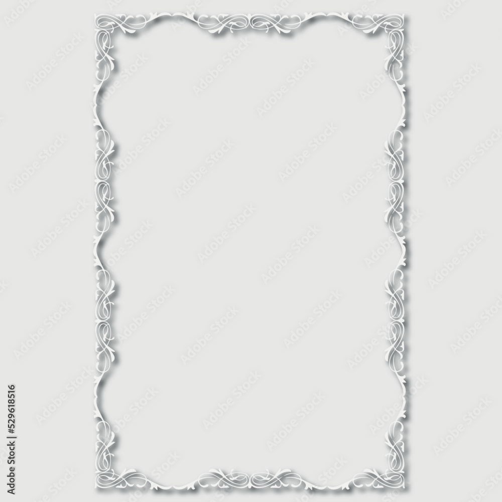Fototapeta premium Frame, in the style of an ornament, Vector illustration eps 10, Art.