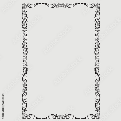 Frame, in the style of an ornament, Vector illustration eps 10, Art.
