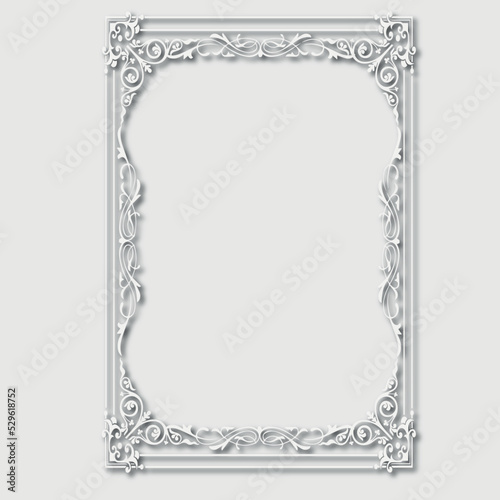 Frame, in the style of an ornament, Vector illustration eps 10, Art.