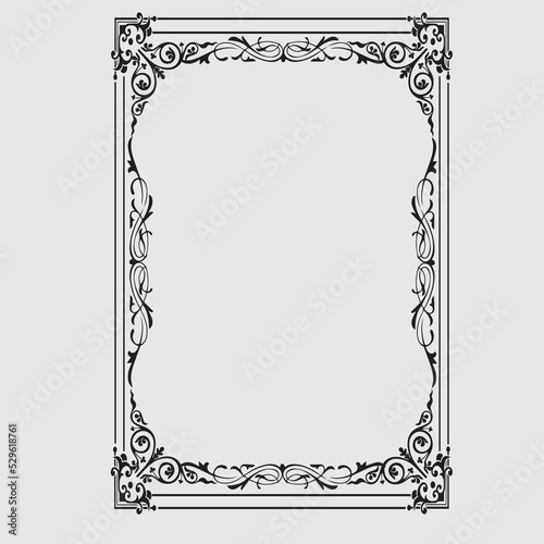 Frame, in the style of an ornament, Vector illustration eps 10, Art.