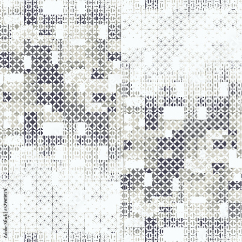 Modern trendy mid century abstract shapes monochrome seamless pattern. Geometric textured repeat pattern. Scandinavian abstraction. Nordic neutral print vector illustration for tile, rug, fashionable.