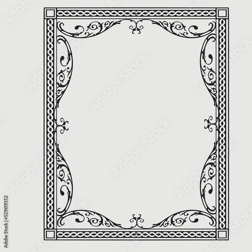 Frame, in the style of an ornament, Vector illustration eps 10, Art.