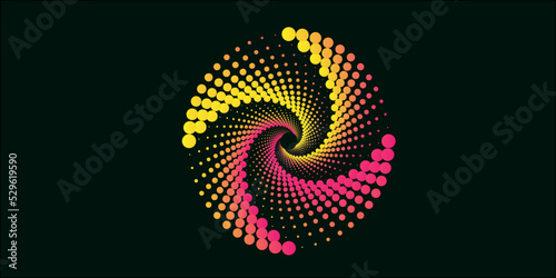 Spiral dotted abstract background