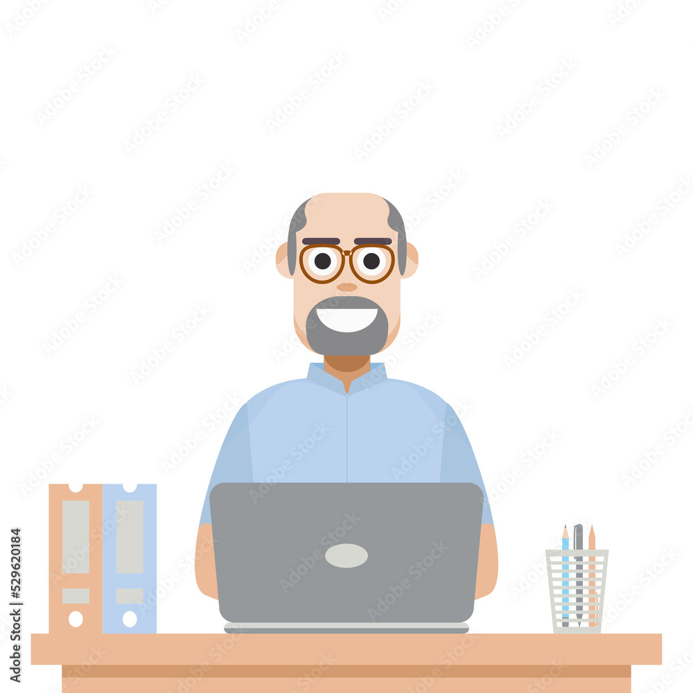 Man Playing Laptop Work From Home Man Playing Laptop Work From Home