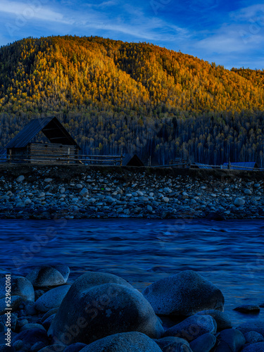 This is a group of landscape photos taken in the Tuva pastoral area in the Altai Mountains of China.