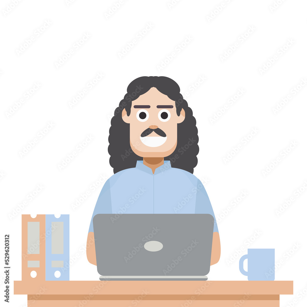 Man Playing Laptop Work From Home Man Playing Laptop Work From Home