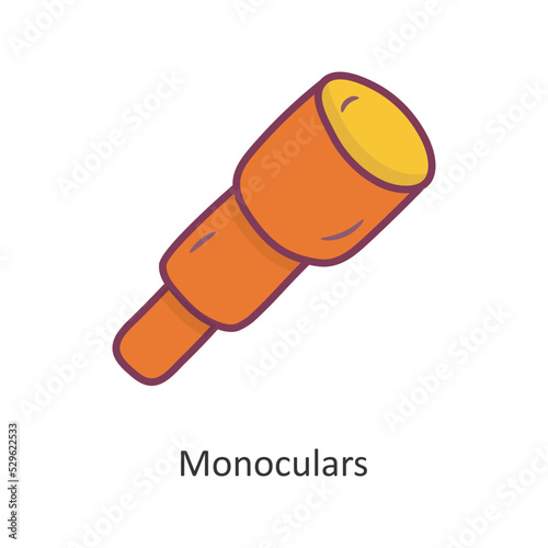 Monoculars vector filled outline Icon Design illustration. Gaming Symbol on White background EPS 10 File
