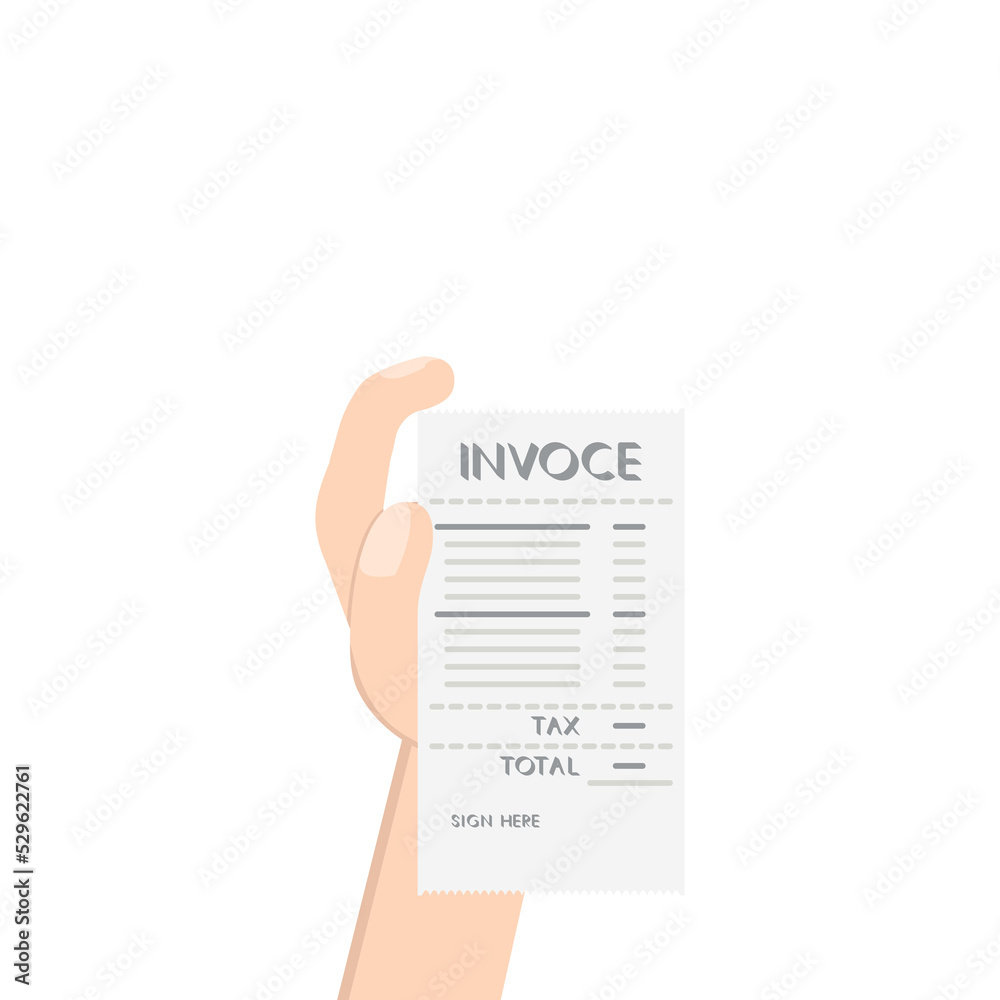 Hand Holding Invoice Billing Document Hand Holding Invoice Billing Document
