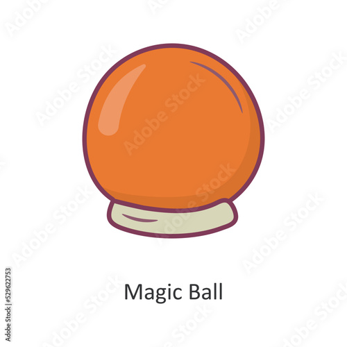 Magic Ball vector filled outline Icon Design illustration. Gaming Symbol on White background EPS 10 File
