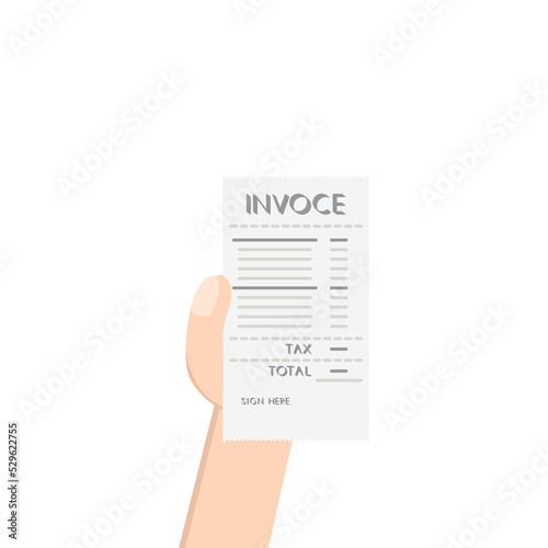 Hand Holding Invoice Billing Document