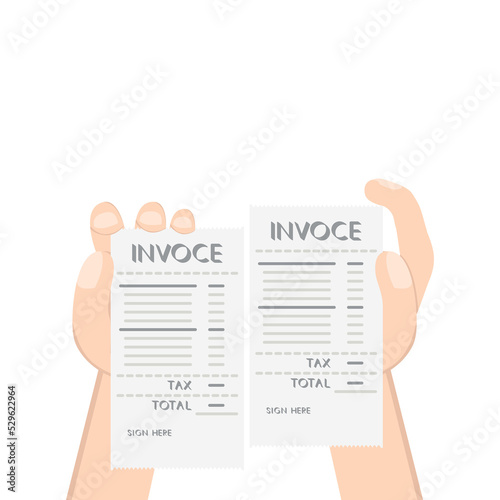 Hand Holding Invoice Billing Document